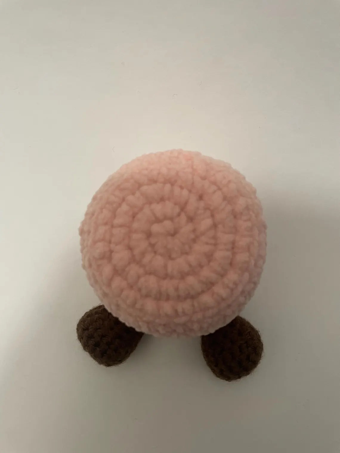 Handmade Pink Crochet Marshmallow Plushie - Kawaii Amigurumi Food Toy - Soft Stuffed Marshmallow Decor
