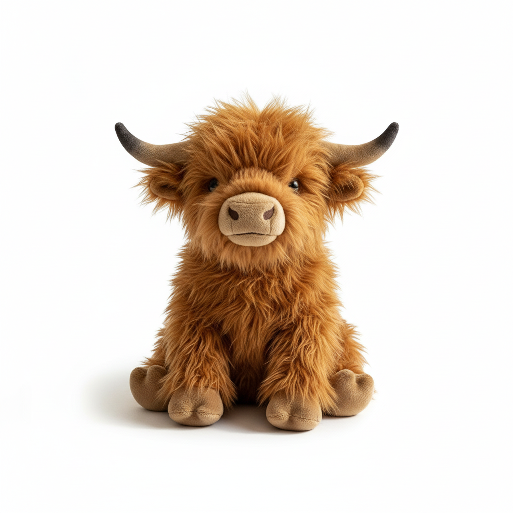 Highland Cow with white background