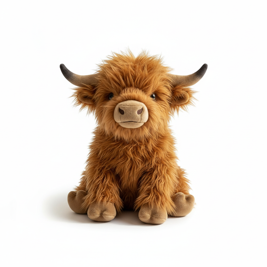 Highland Cow with white background