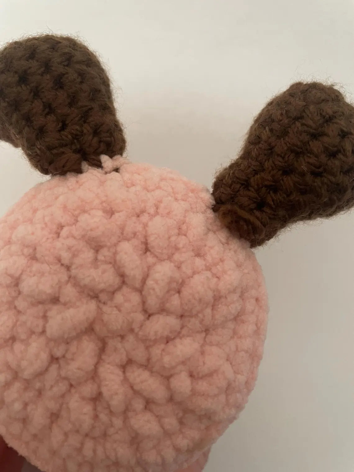 Handmade Pink Crochet Marshmallow Plushie - Kawaii Amigurumi Food Toy - Soft Stuffed Marshmallow Decor