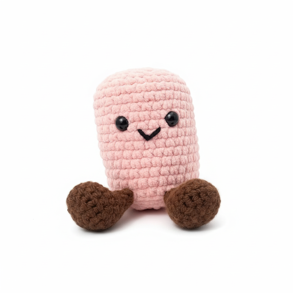 Pink Marshmallow with white background