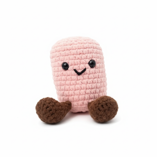 Pink Marshmallow with white background